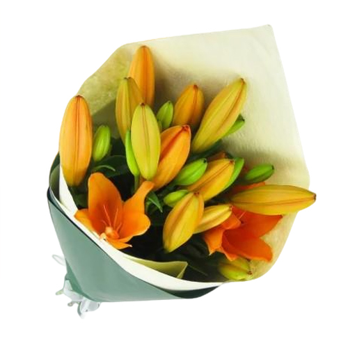Small Size Yellow Orange Lilly Bouquet